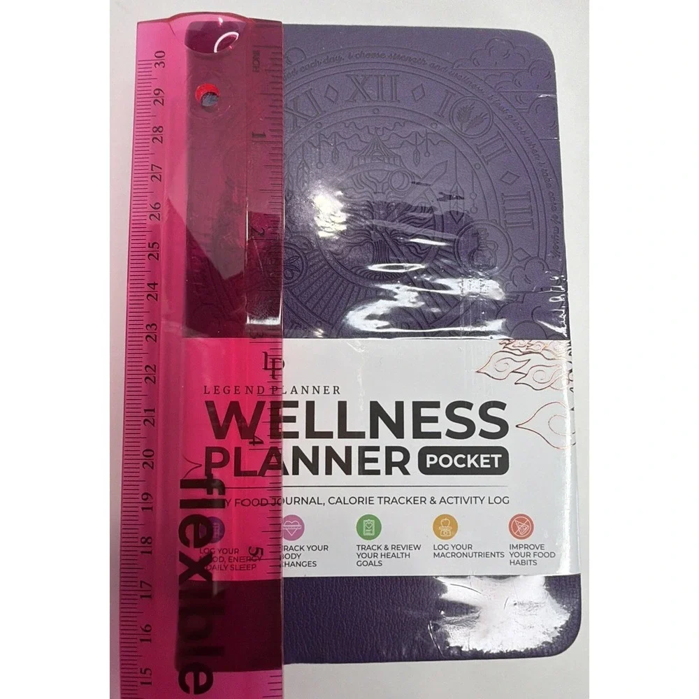 Legend Planner Wellness Planner Pocket Size 3.9x6.3″ Purple, Lifestyle NEW